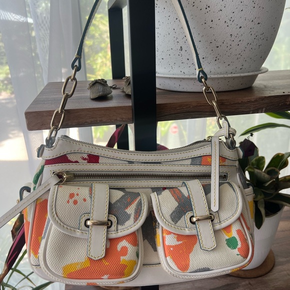 Dooney & Bourke Handbags - Dooney & Bourke Colorful Canvas Shoulder Bag